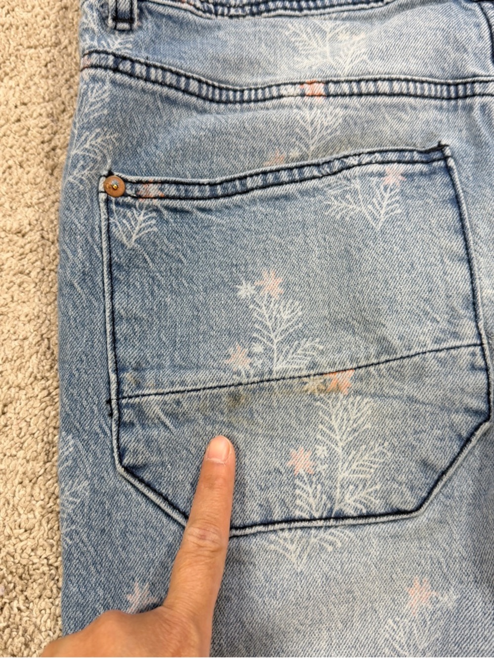 Pilcro Light Blue Distressed Denim Overalls Jumpsuit - Picture 16 of 16